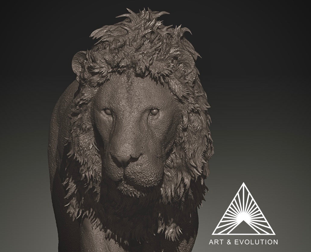 Art&Evolution Studio African Lion Lorkulup Model