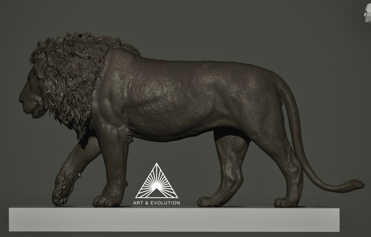 Art&Evolution Studio African Lion Lorkulup Model
