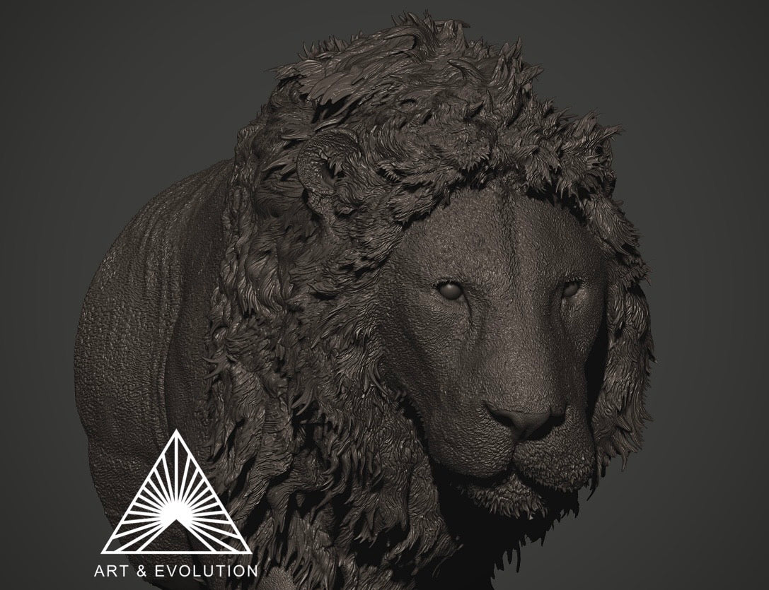 Art&Evolution Studio African Lion Lorkulup Model