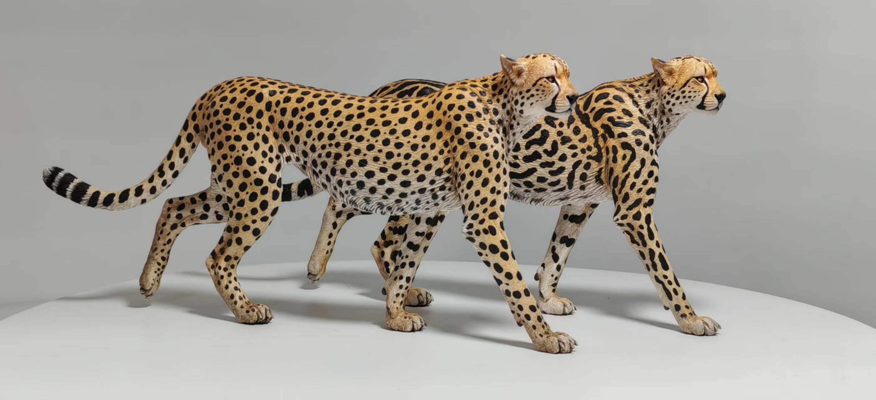 GuoXiong Studio Bushmen Cheetah Scene Model
