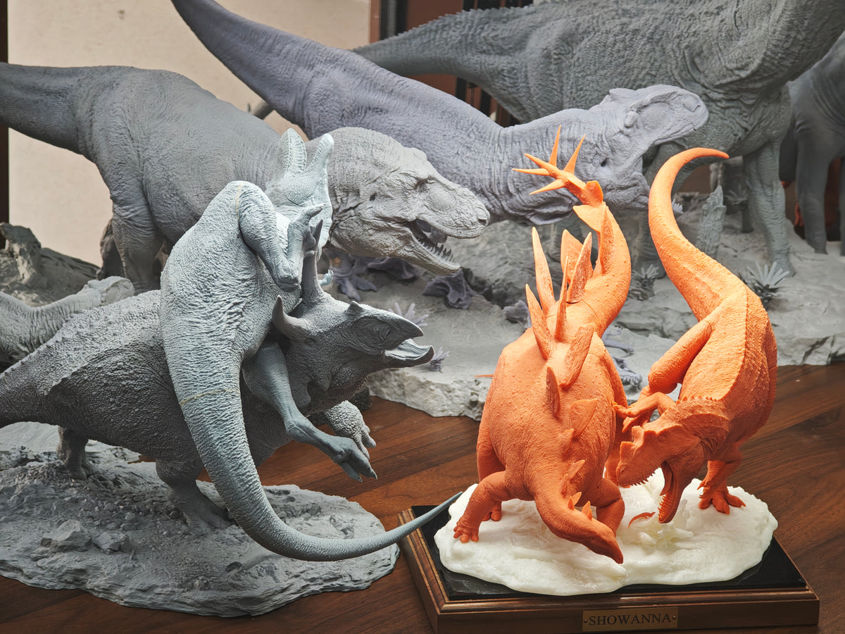 SHOWANNA 1/15 Scale Ceratosaurus VS Stegosaurus Model