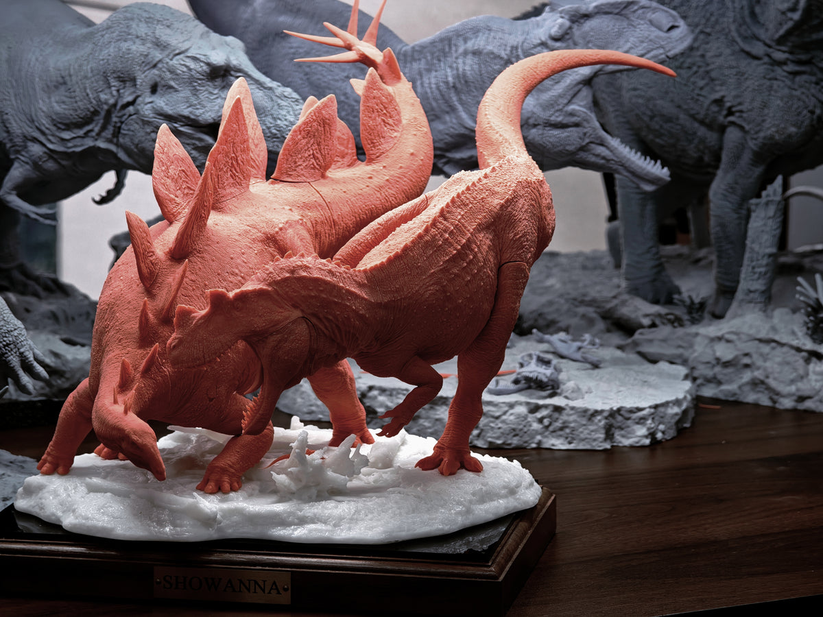 SHOWANNA 1/15 Scale Ceratosaurus VS Stegosaurus Model