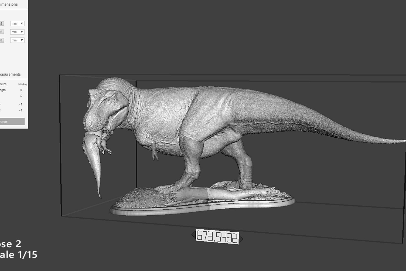 De CLAY Studio T. rex and Edmontosaurus Model