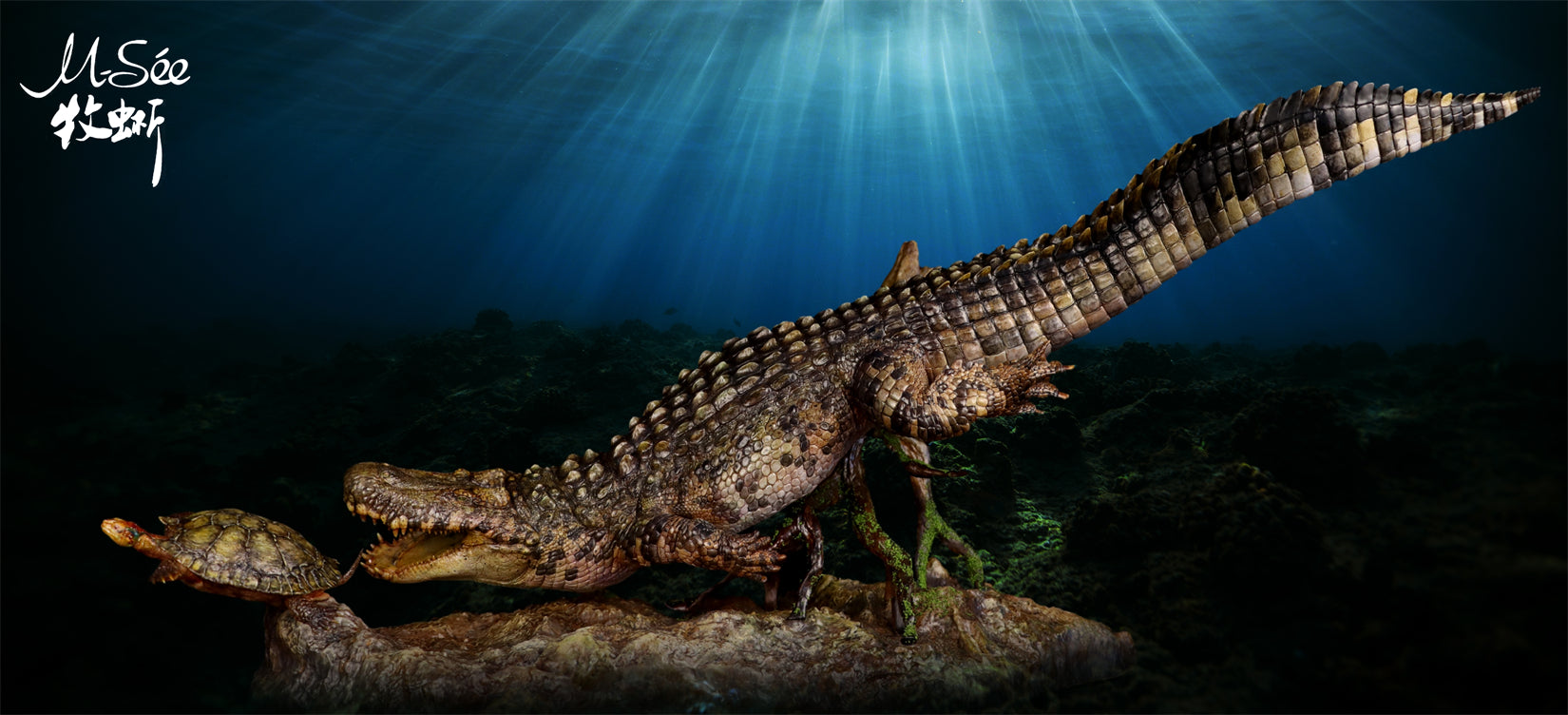 MuSee Studio Purussaurus Hunting Stupendemys Scene