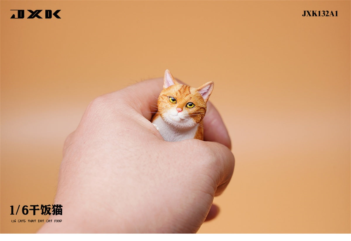 JXK 1/6 Cats That Eat Cat Food Model