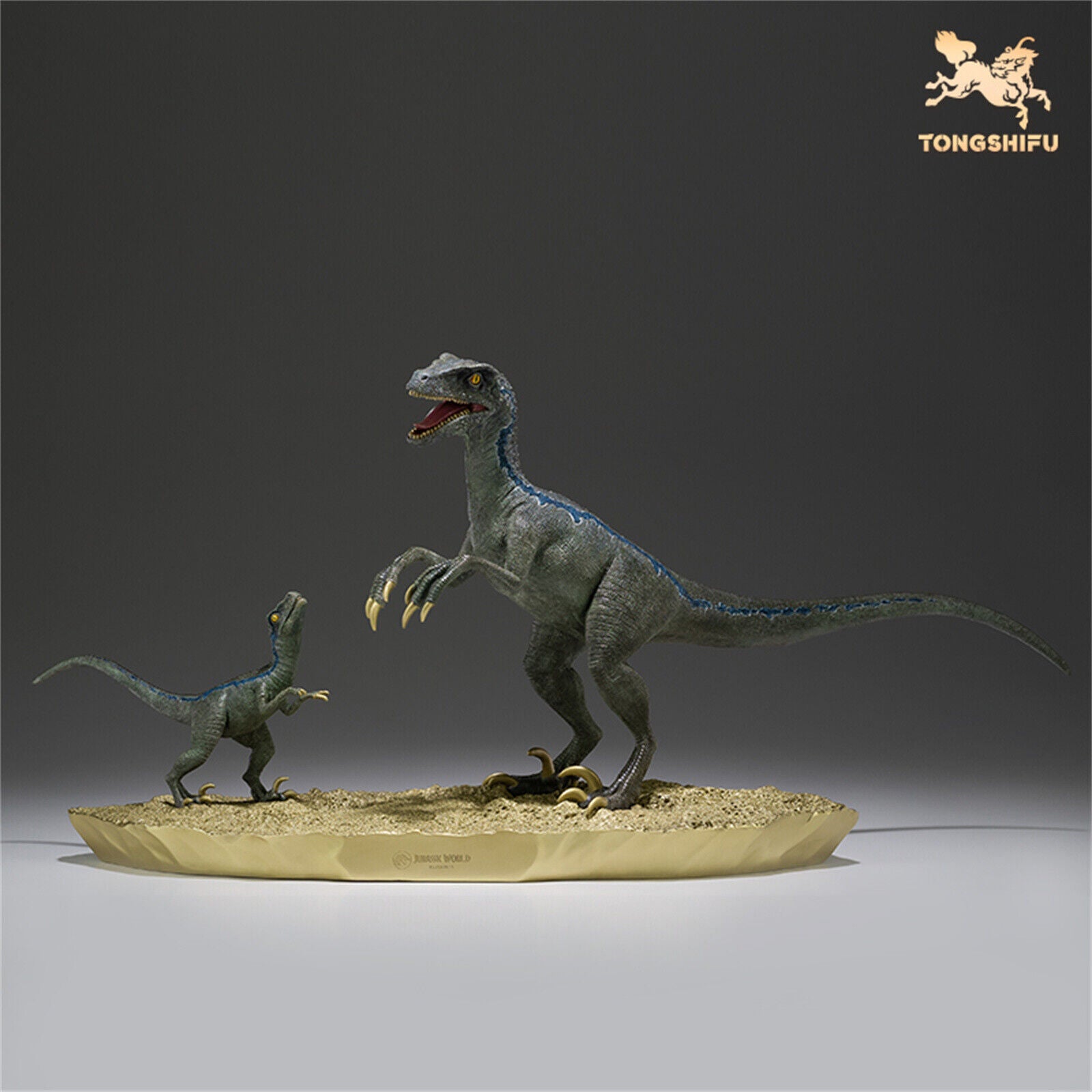 TONGSHIFU 1/8 Velociraptor & Baby Model