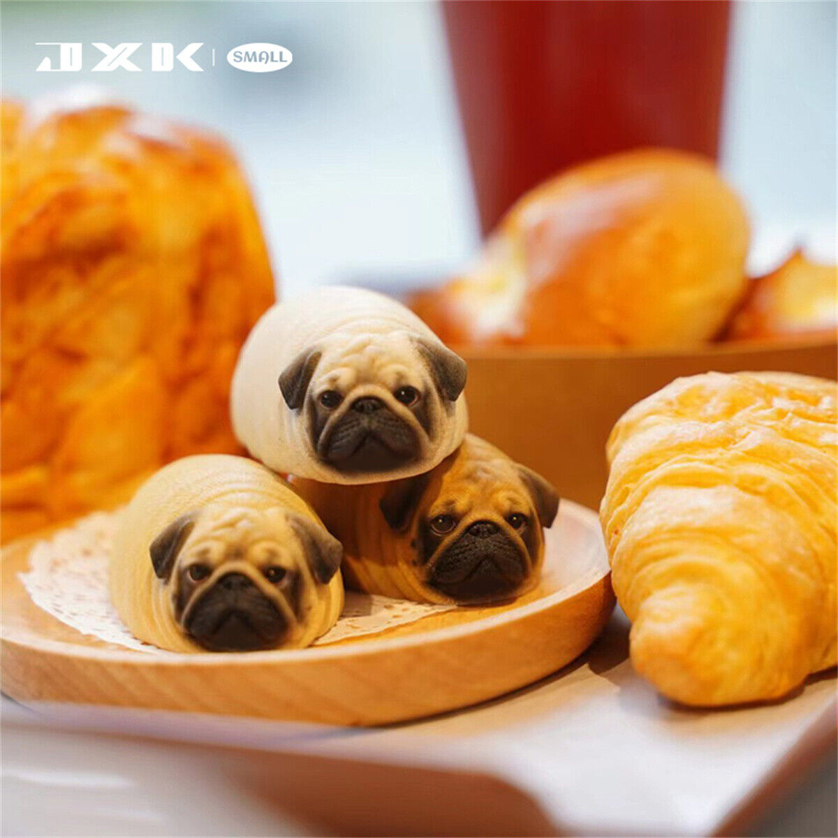 JXK Small A Pug Like Bread Model