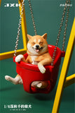 JXK 1/6 Shiba Inu On A Swing Model