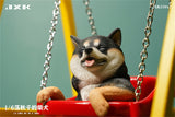 JXK 1/6 Shiba Inu On A Swing Model