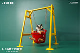 JXK 1/6 Shiba Inu On A Swing Model