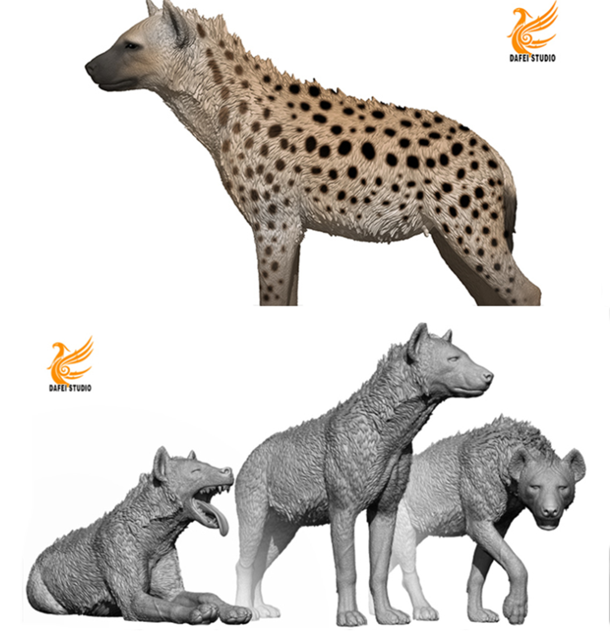 Dafei Spotted Hyaena Model