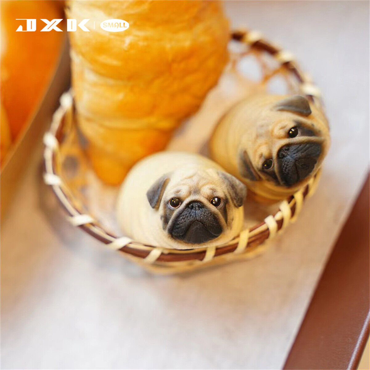 JXK Small A Pug Like Bread Model