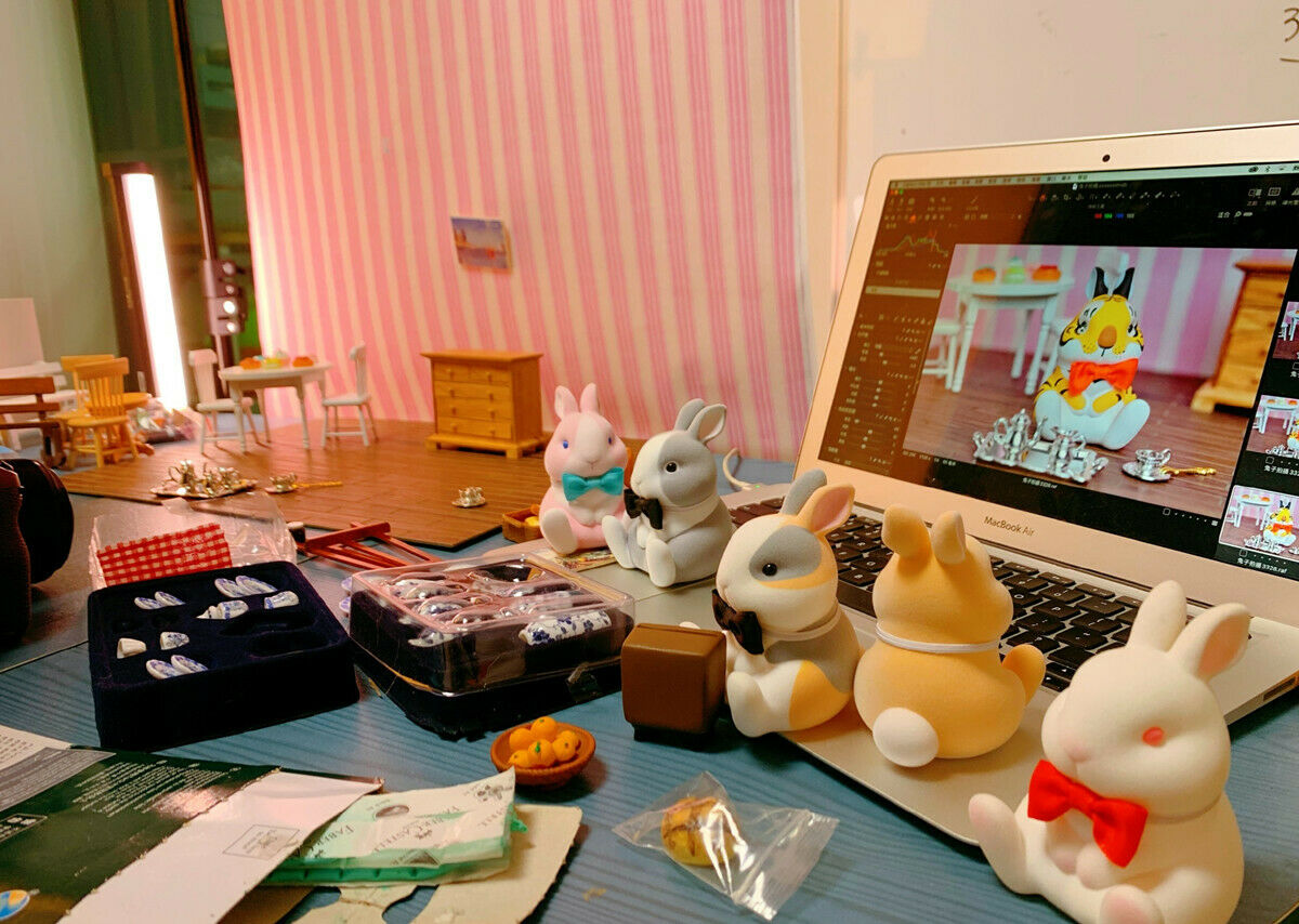 Fluff Rabbit Blind Box Model