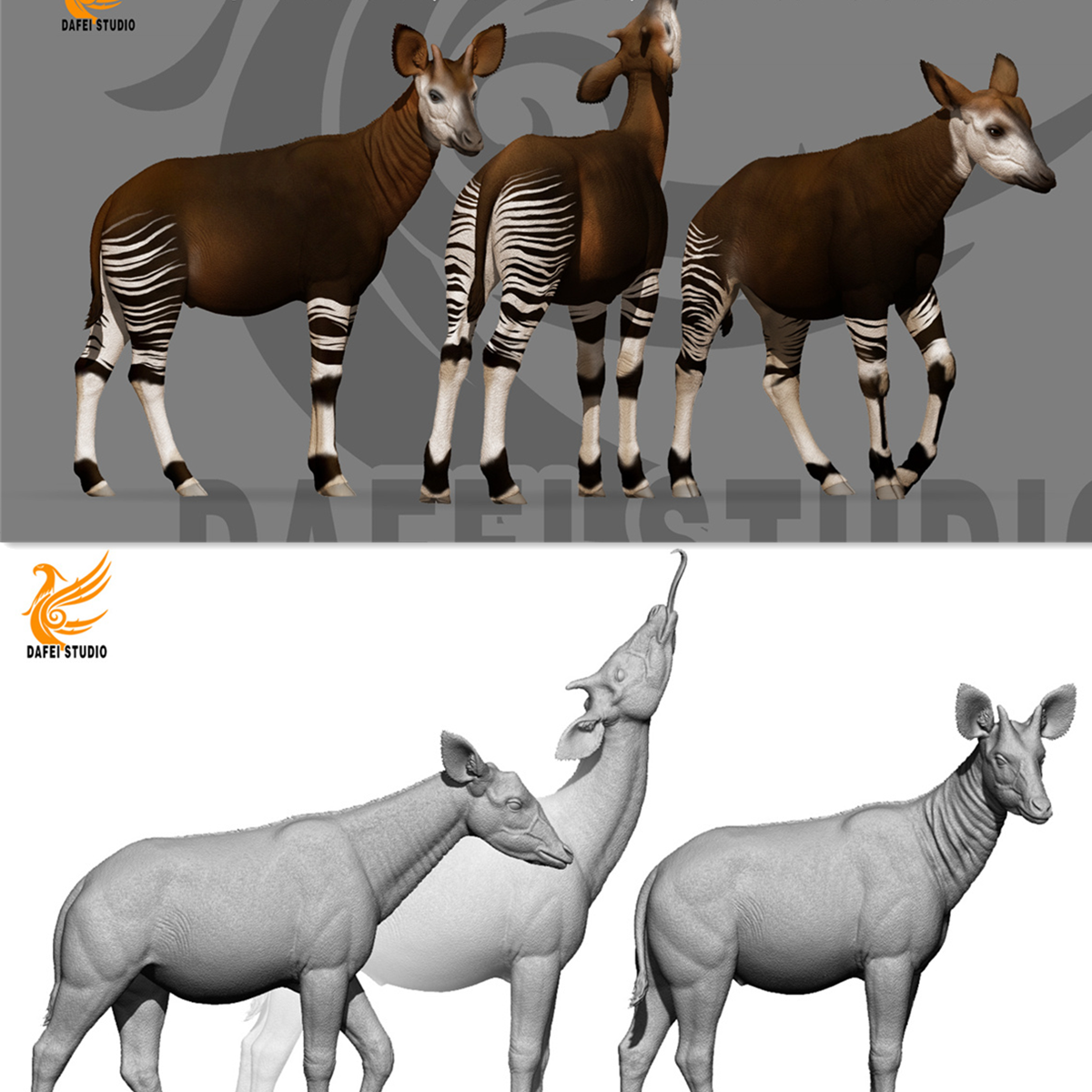 Dafei Okapi Statue