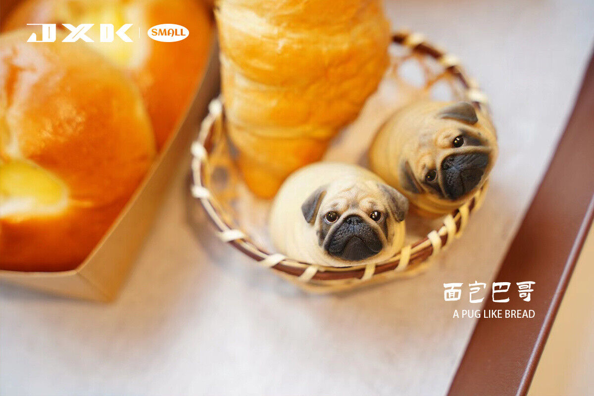 JXK Small A Pug Like Bread Model