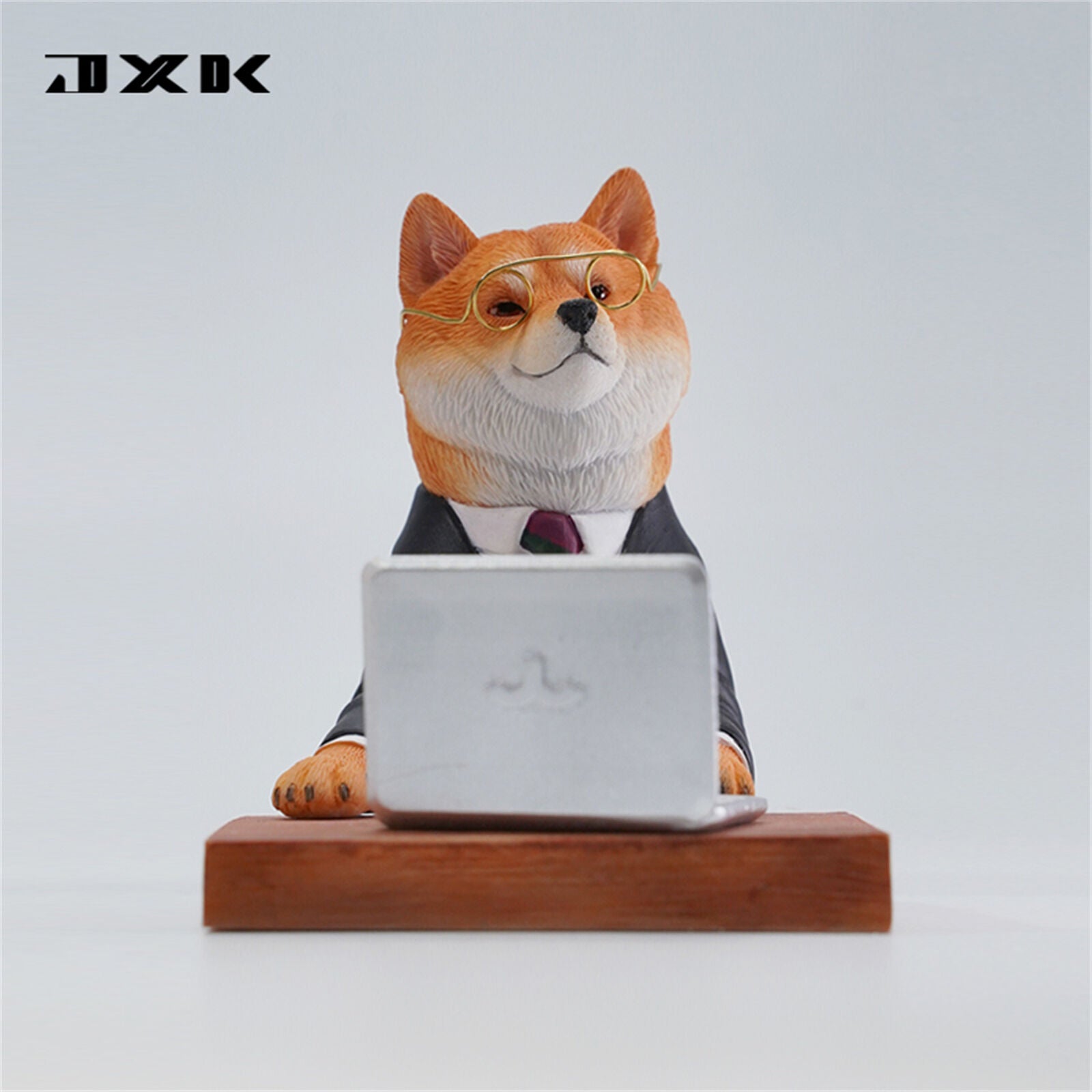 JXK 1/6 Shiba Inu Working Overtime Dog Model