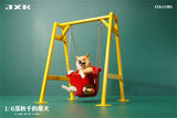 JXK 1/6 Shiba Inu On A Swing Model