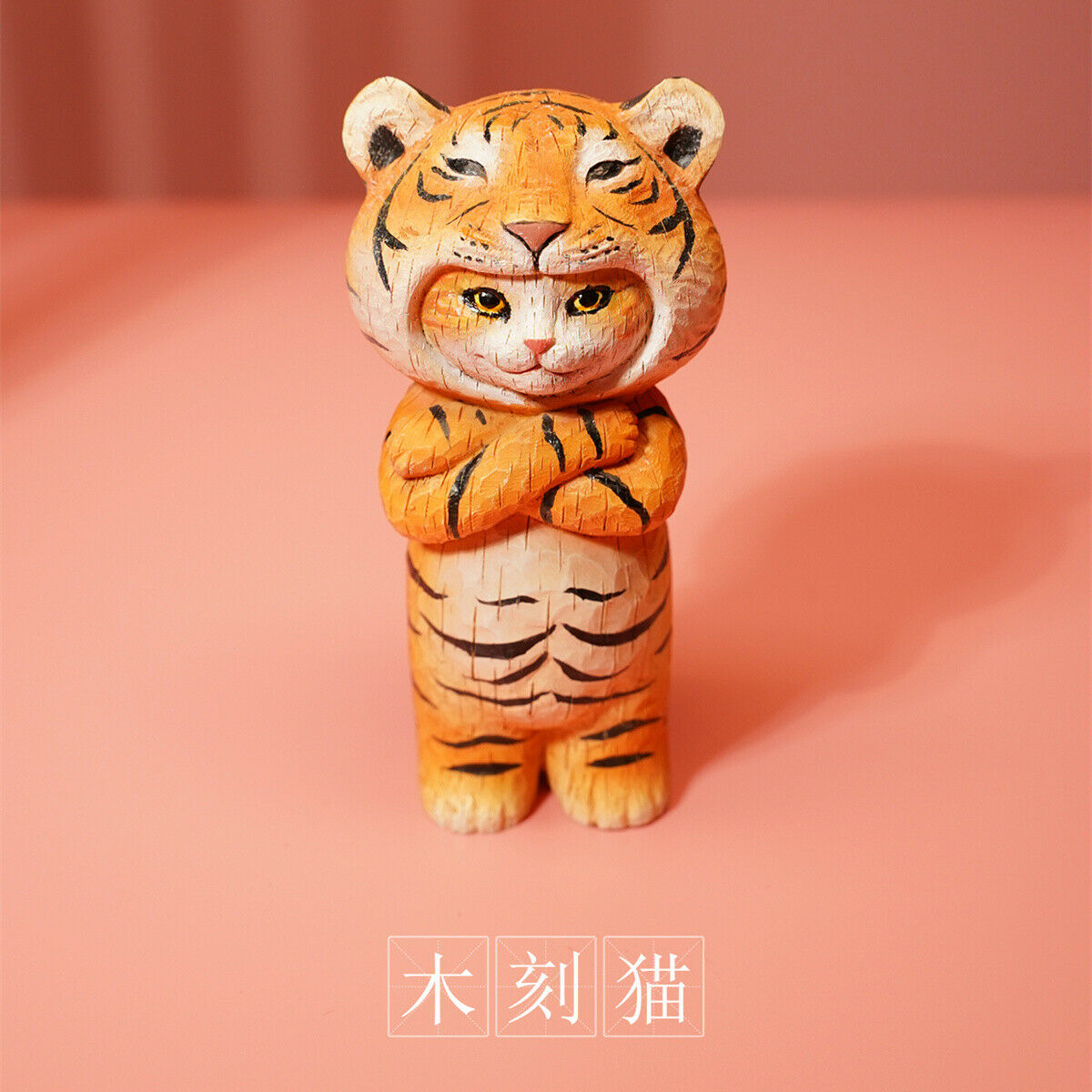 HEADCREST Woodcut Cat Model