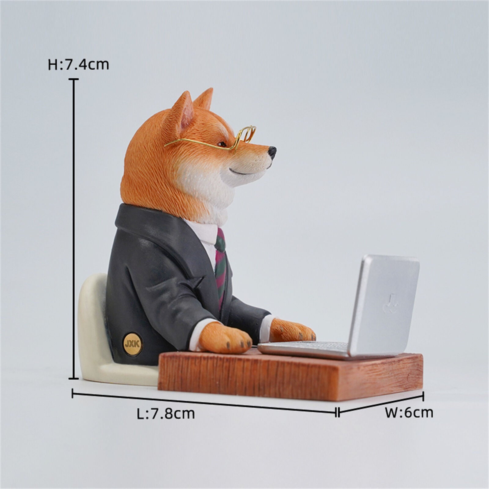 JXK 1/6 Shiba Inu Working Overtime Dog Model