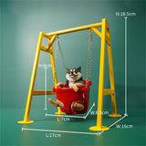 JXK 1/6 Shiba Inu On A Swing Model