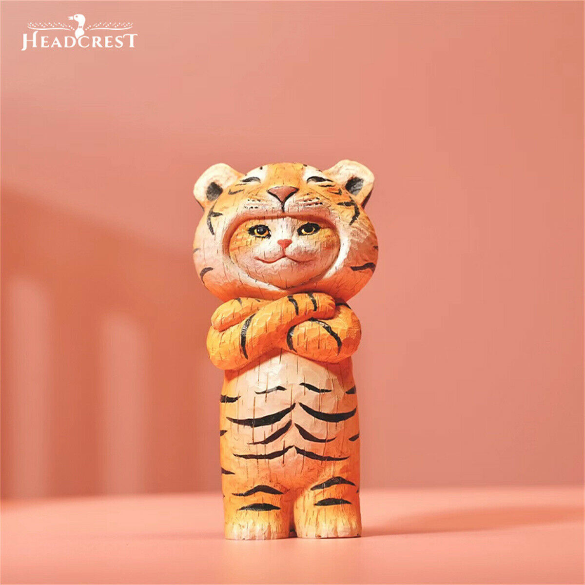 HEADCREST Woodcut Cat Model