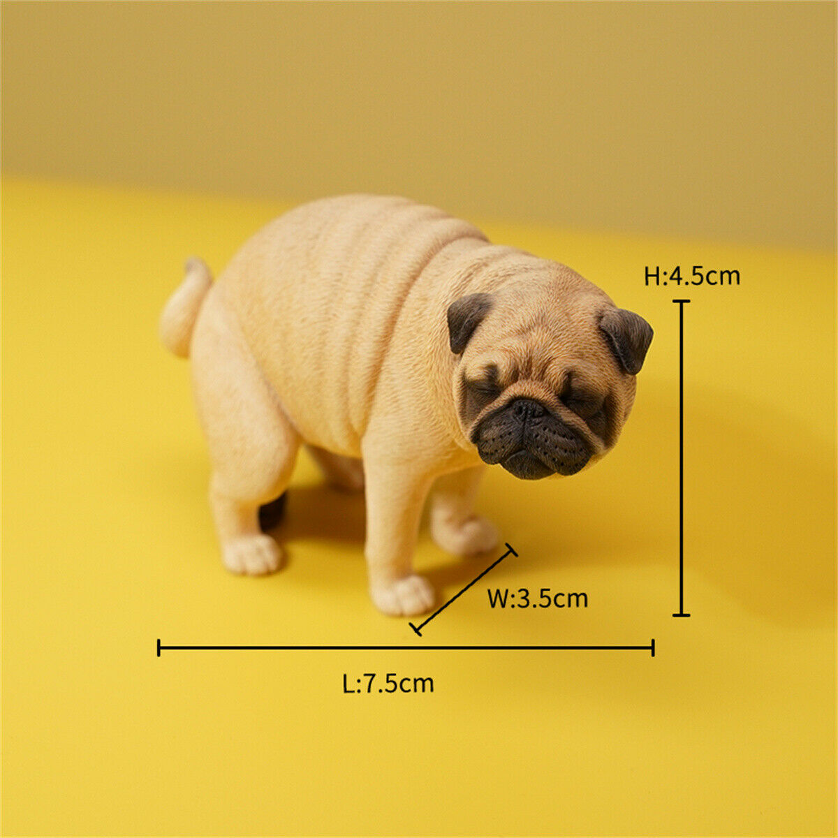 JXK 1/6 Pug Half Squat Model