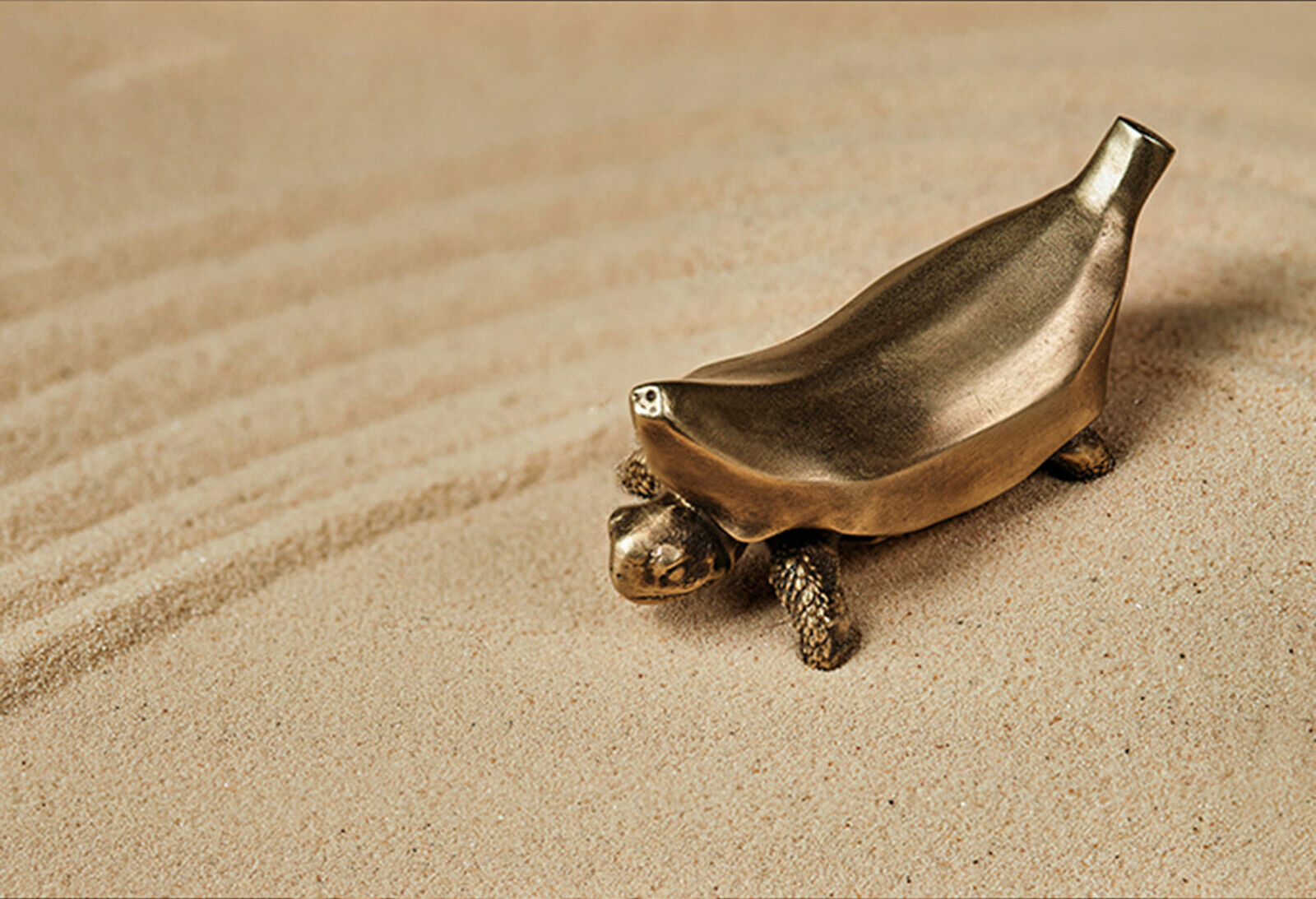 KONGZOO Brass Banana Turtle Model