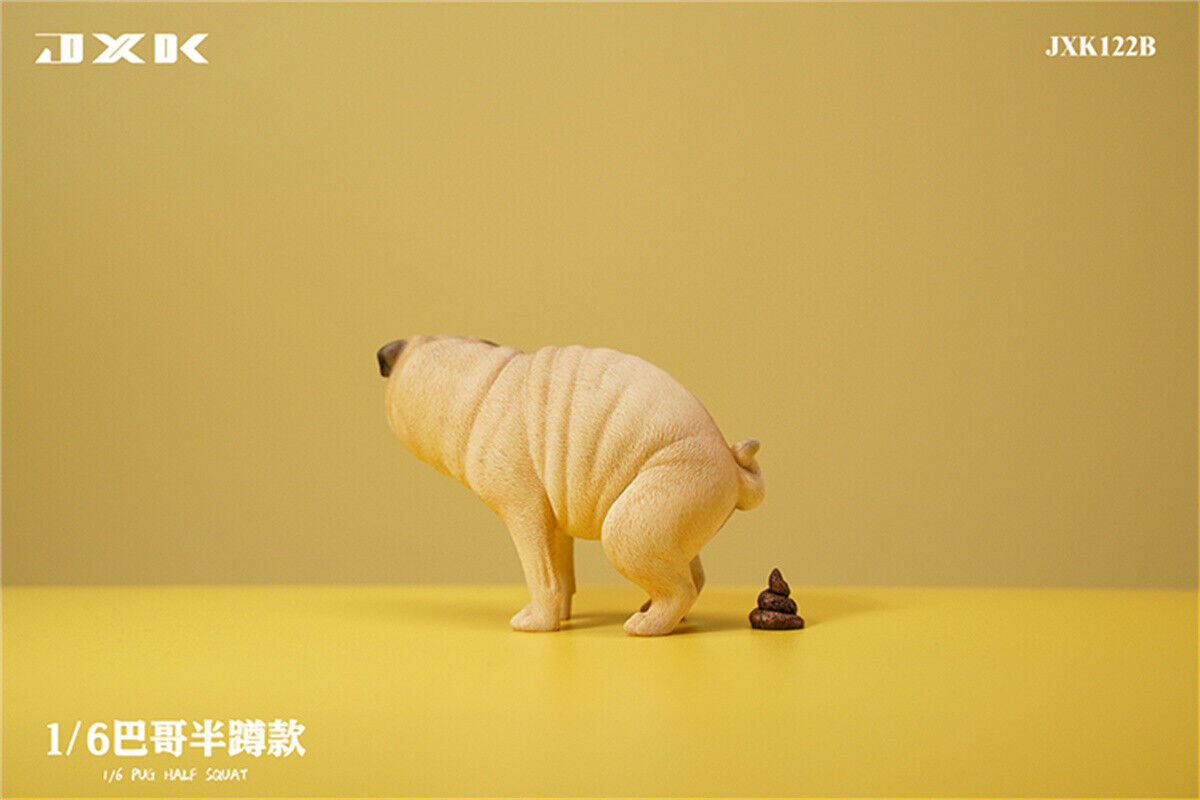 JXK 1/6 Pug Half Squat Model