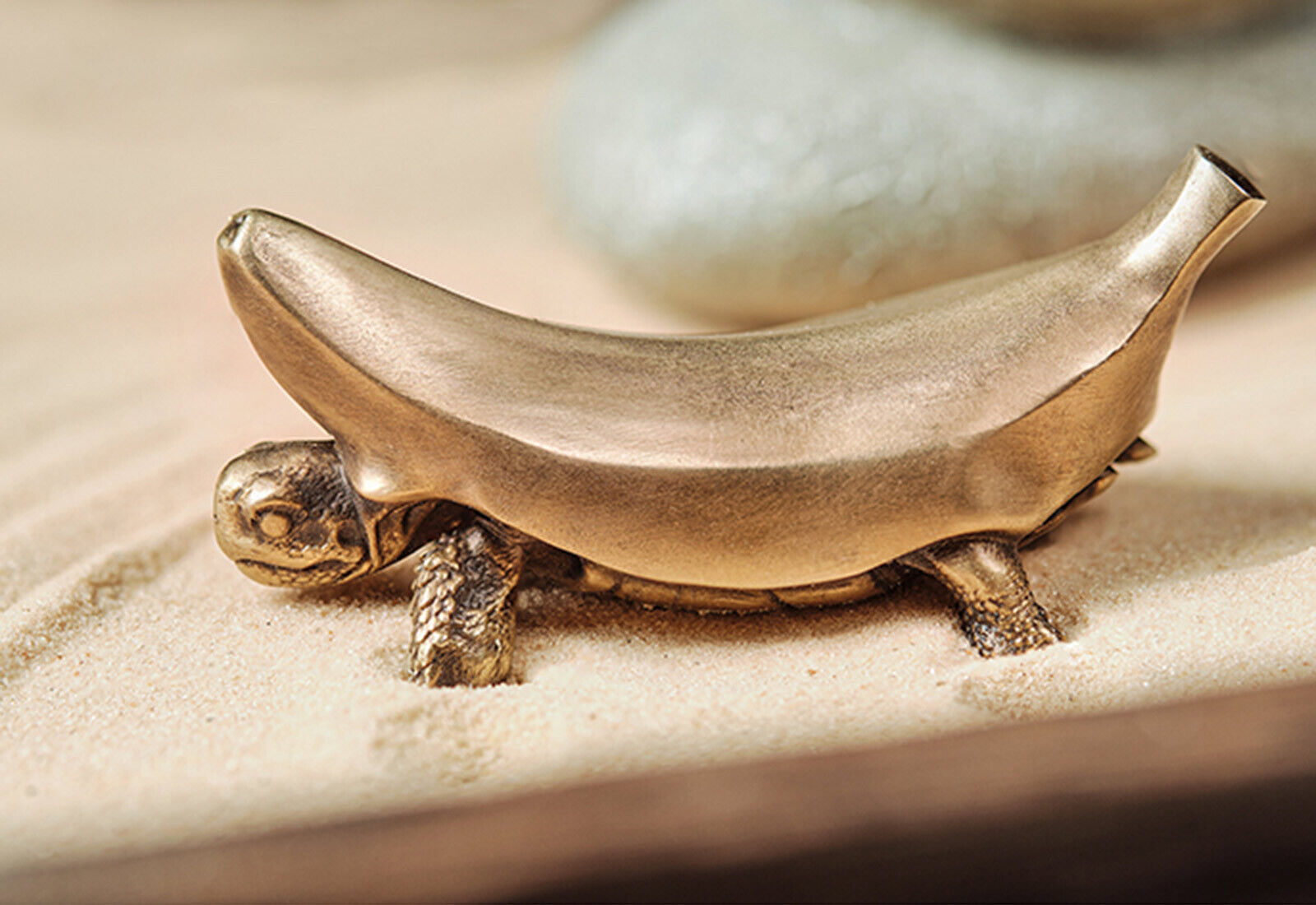 KONGZOO Brass Banana Turtle Model