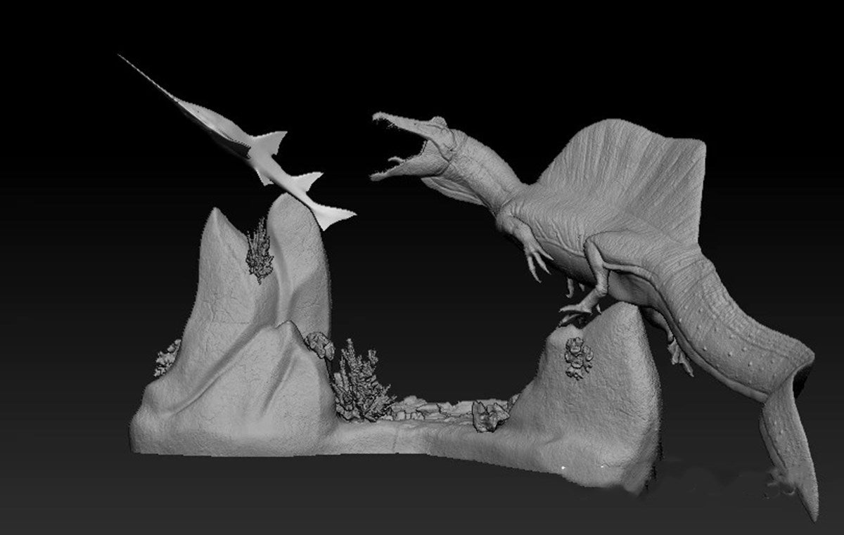 Spinosaurus Fishing Model