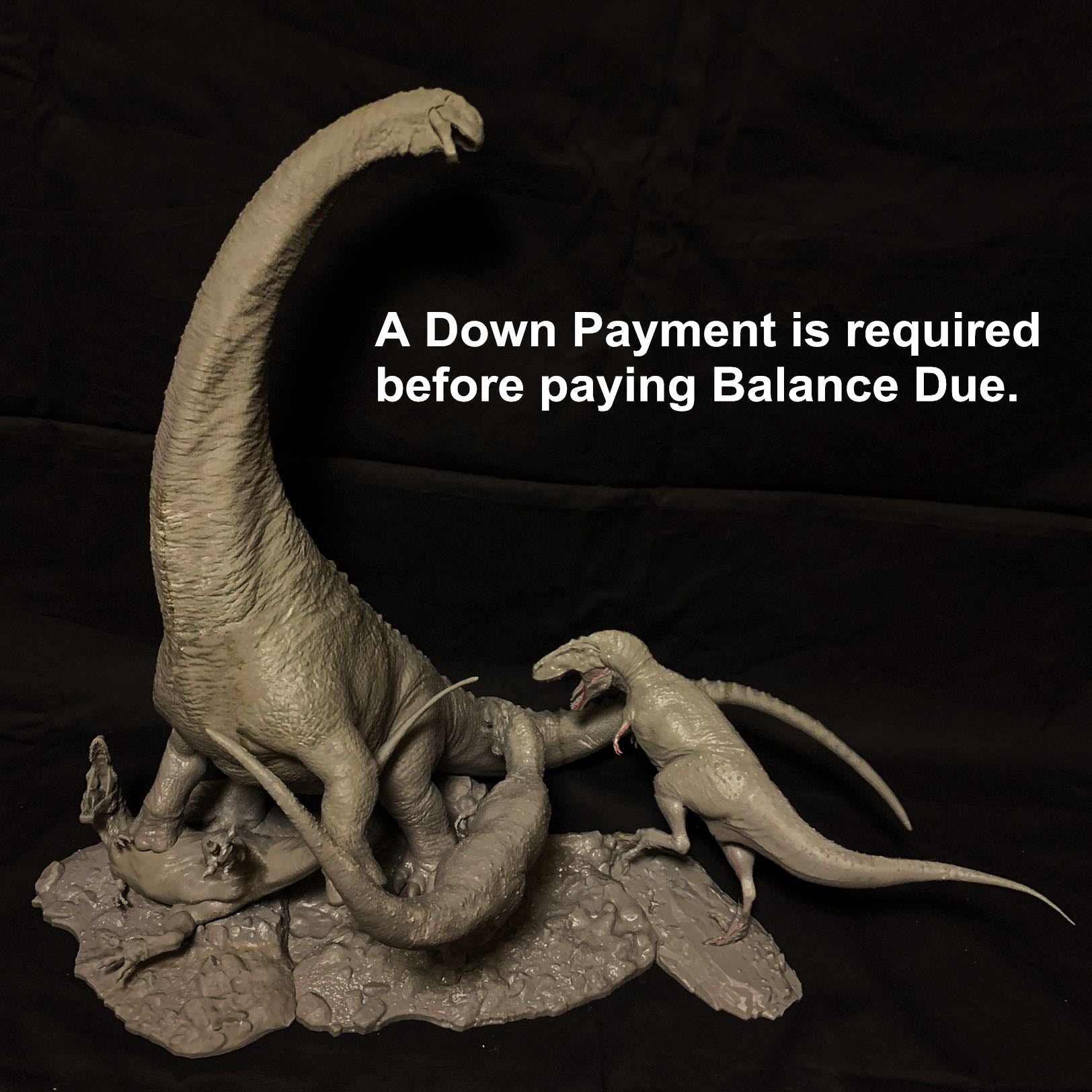 PASSION CHARGER Argentinosaurus huinculensis Fight Mapusaurus roseae Scene Dinosaur GK Statue