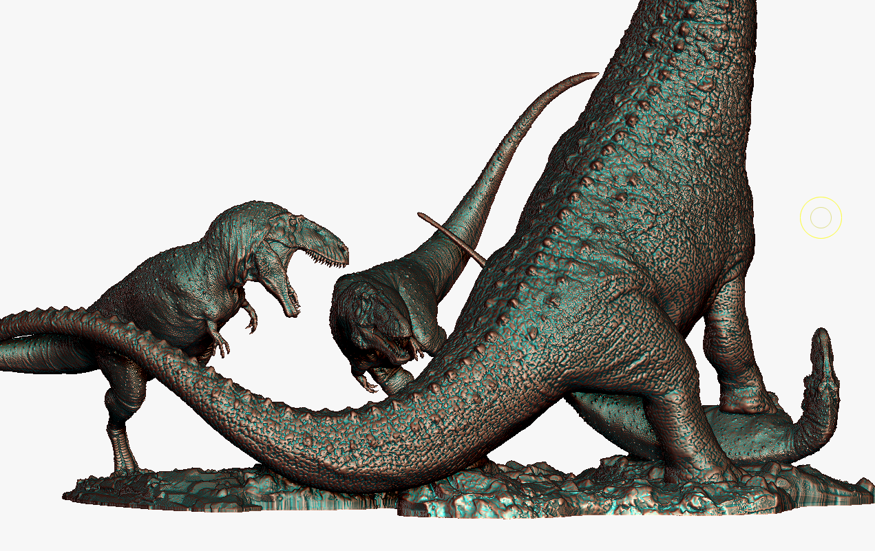 PASSION CHARGER Argentinosaurus huinculensis Fight Mapusaurus roseae Scene Dinosaur GK Statue
