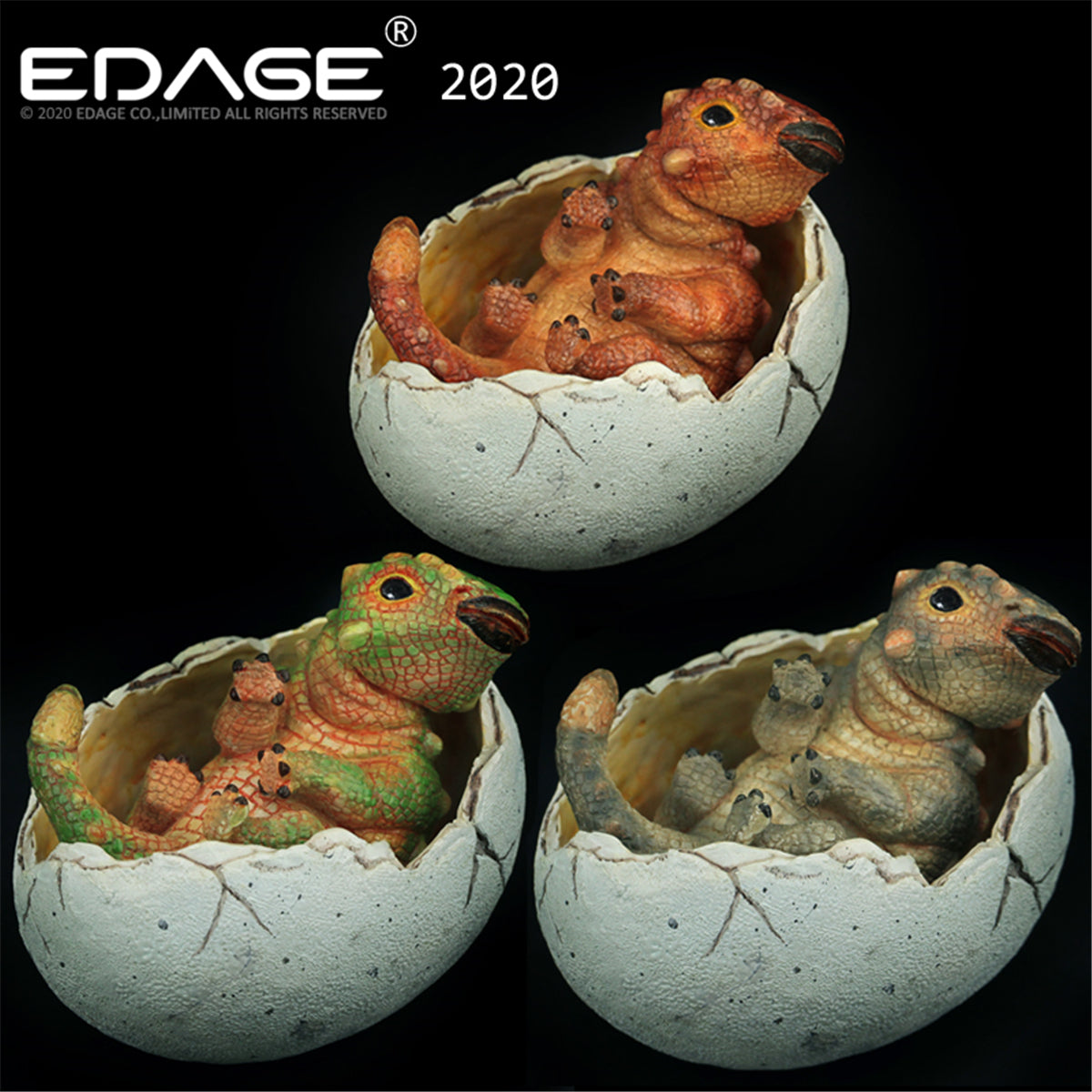 EDAGE Ankylosaurus Egg Statue