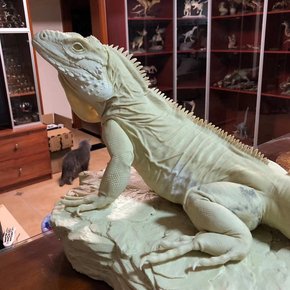 Rhinoceros iguana Statue Unpainted
