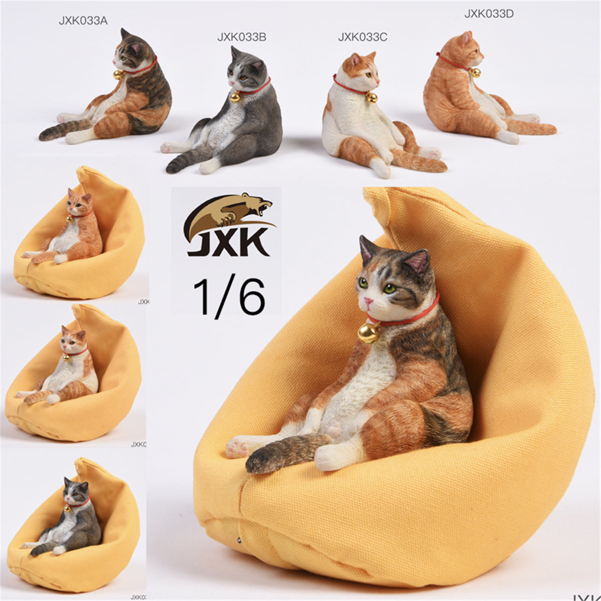 JXK 1/6 Shorthair Cat Sofa Figure