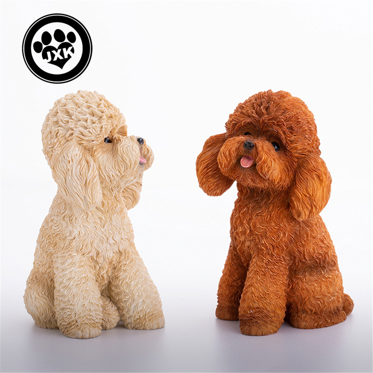 JXK Cute Poodle Dog Pet Figure