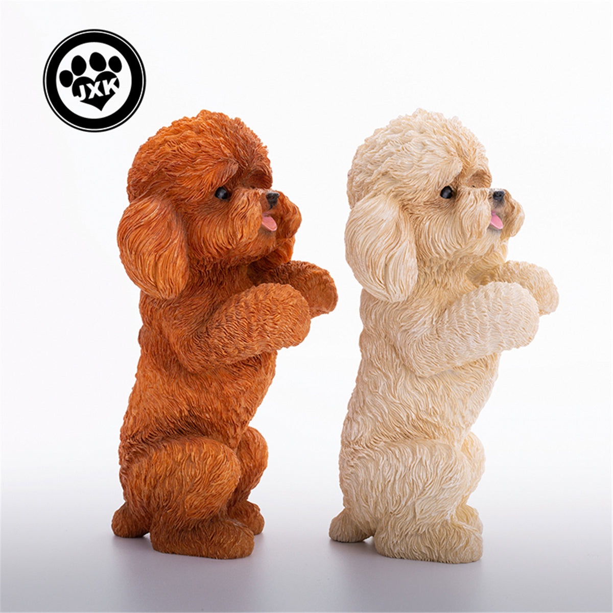 JXK Cute Poodle Dog Pet Figure