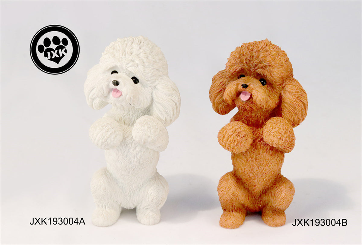 JXK Cute Poodle Dog Pet Figure