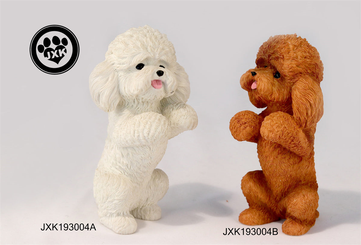 JXK Cute Poodle Dog Pet Figure