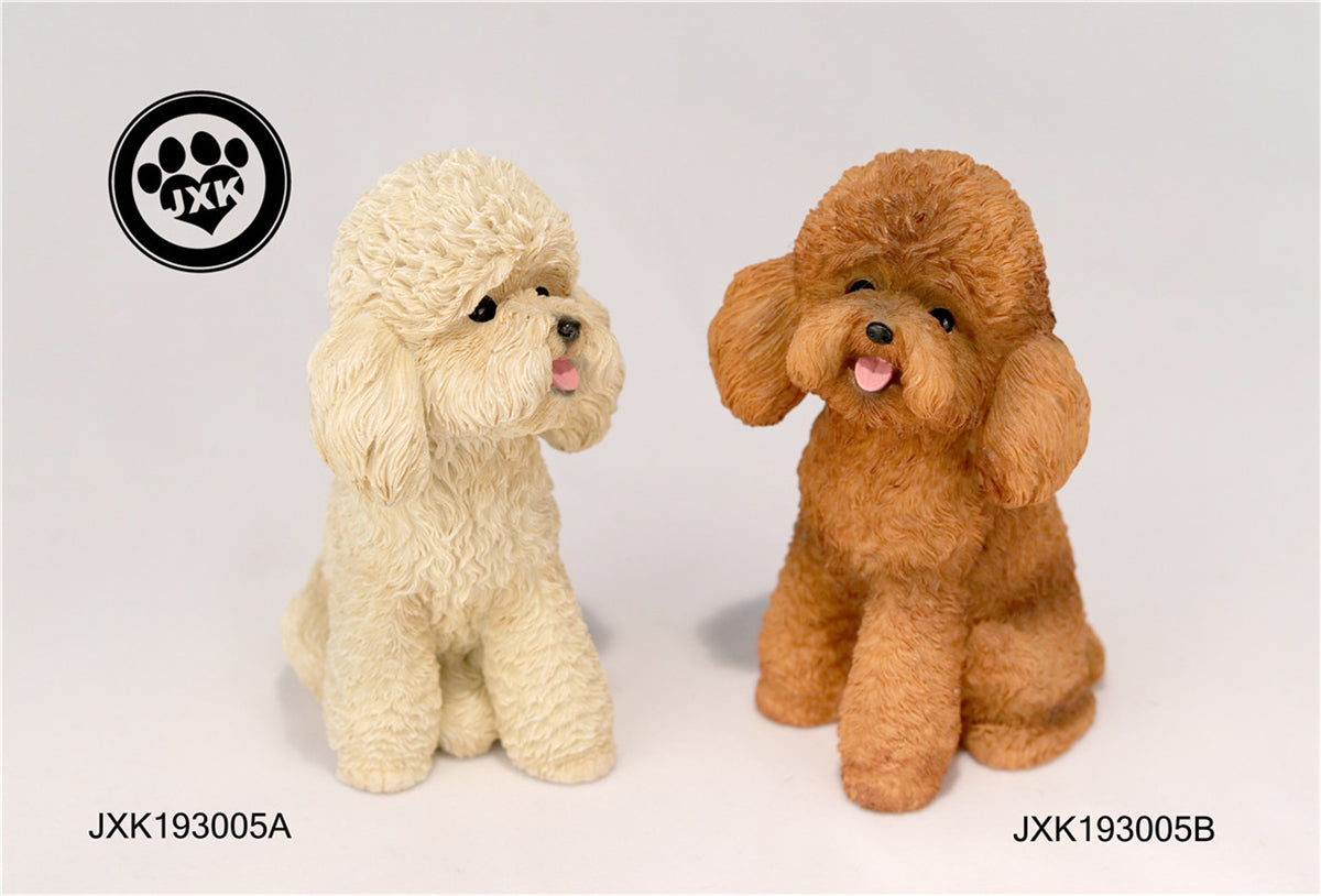 JXK Cute Poodle Dog Pet Figure