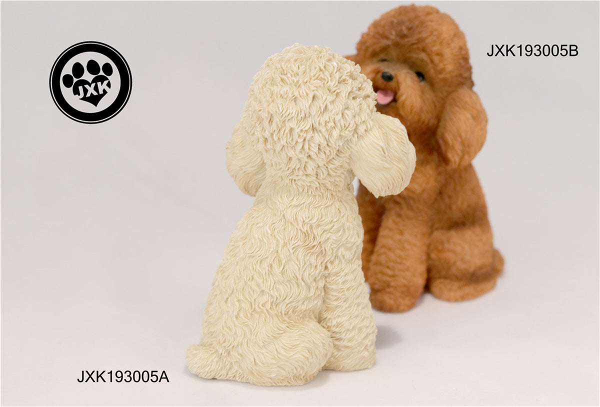 JXK Cute Poodle Dog Pet Figure