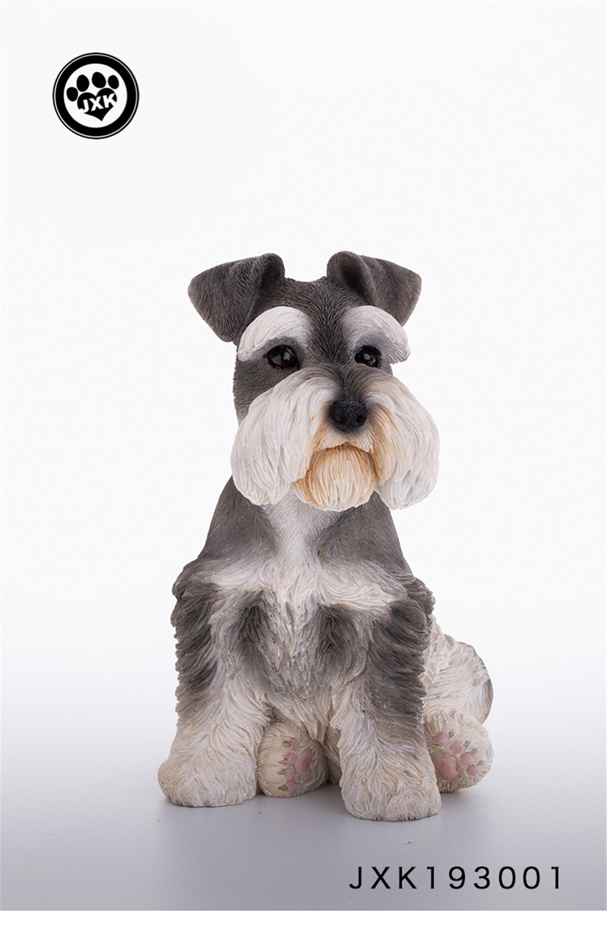 JXK Bichon Frise Schnauzer Shepherd Dog Figure