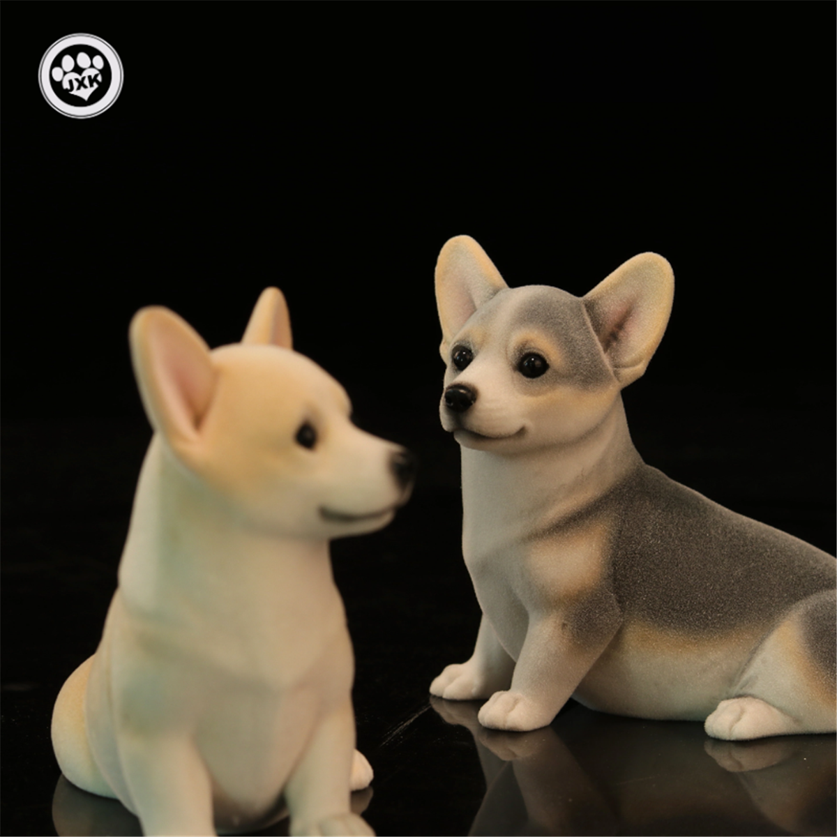 JXK Big Pembroke Welsh Corgi Dog Figure