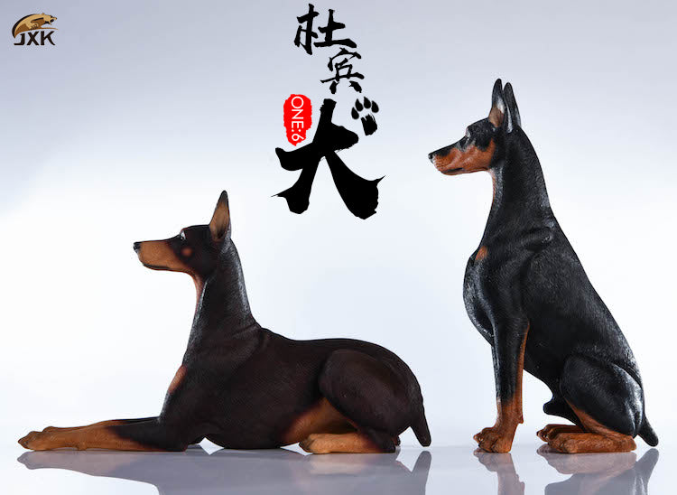 JXK 1/6 Doberman Dog Figure
