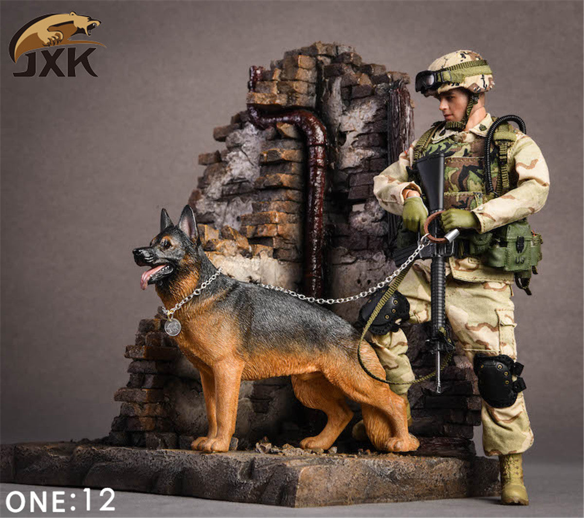JXK German Shepherd Dog Figure
