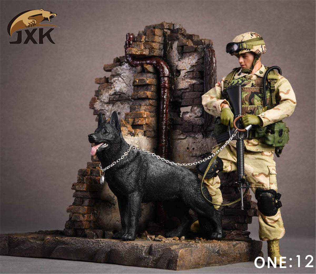 JXK German Shepherd Dog Figure