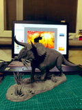 Nasutoceratops Graze Pose Statue