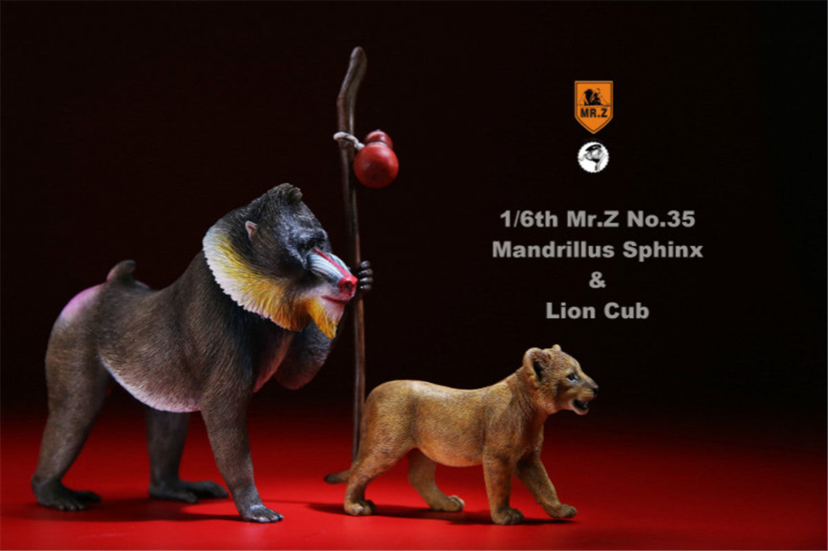 Mr.z Ratio Mandrill Sphinx Lion Cub Set Figure – Lana Time Shop