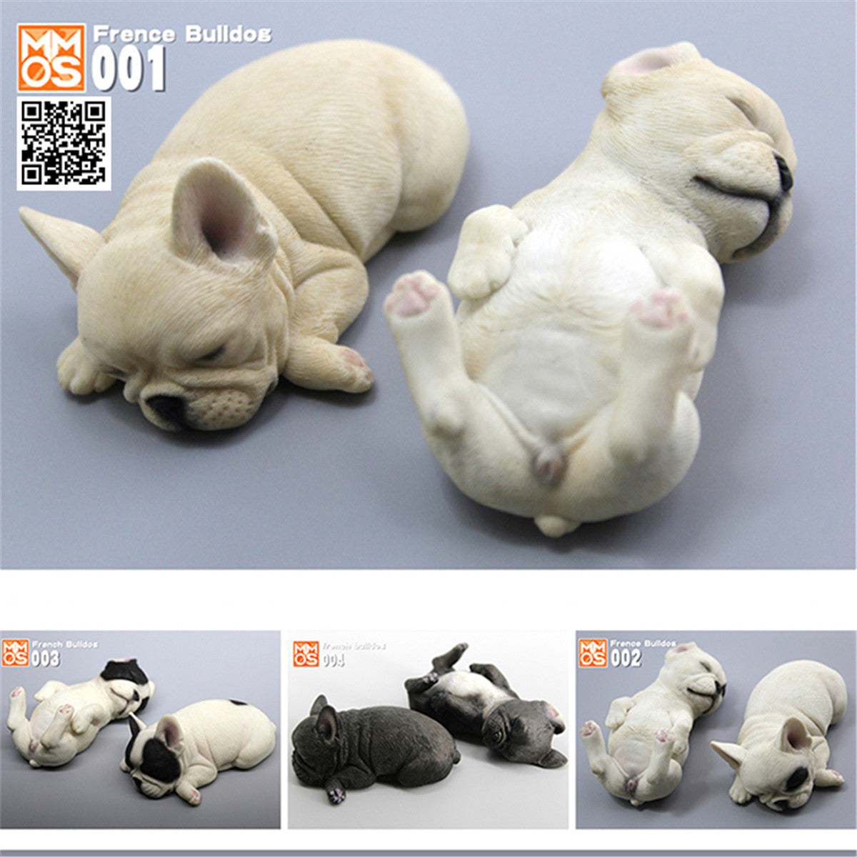 XMMOS 2Pcs Sleep French Bulldog Figure