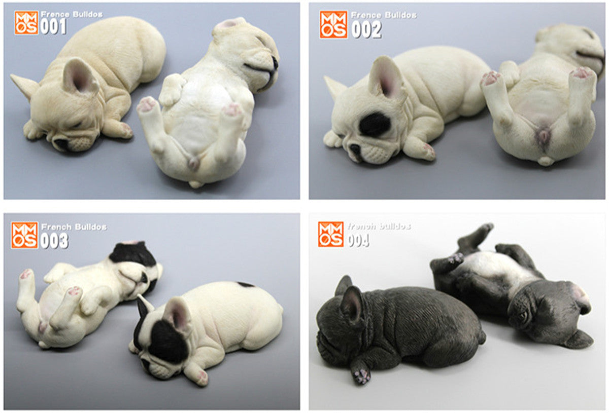 XMMOS 2Pcs Sleep French Bulldog Figure